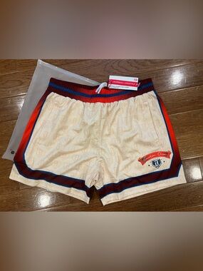 Baseball Lifestyle 101 Shorts Red & Blue Contrast Trim Men's Performance